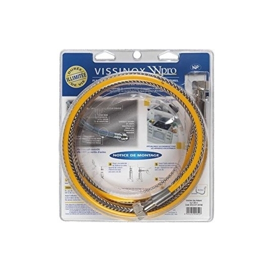 tuyau gaz naturel durée ilimité vissinox 1metre TNV106