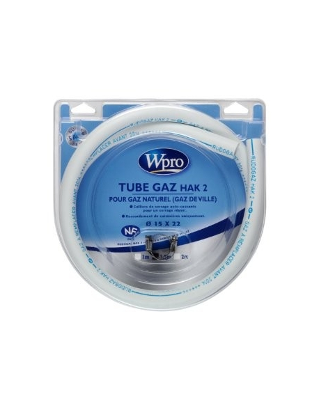 Tuyaux de gaz naturel caoutchouc 10ans 2m - Wpro TNC208