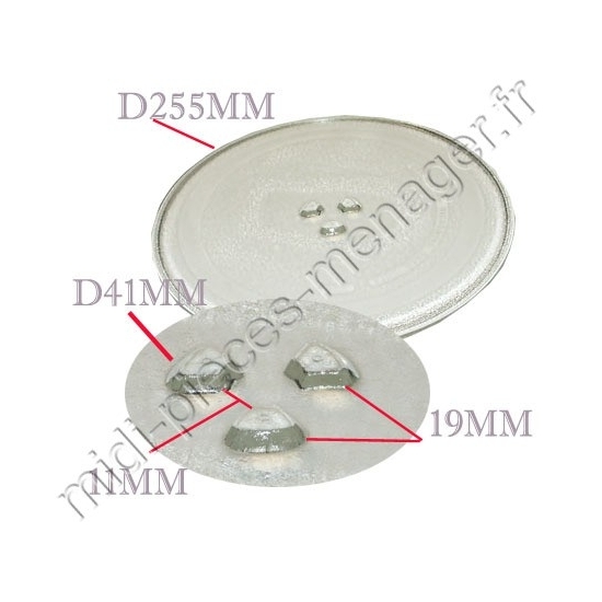 plateau micro ondes daewoo diametre 255mm 3517203600