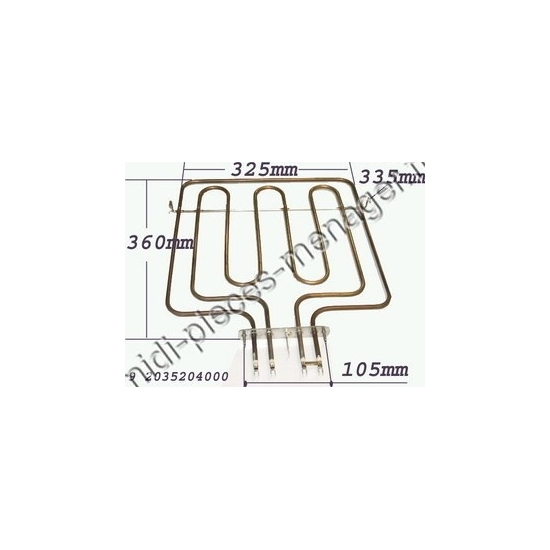 resistance de voute four fagor brandt 74x2398
