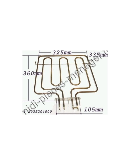 resistance de voute four fagor brandt 74x2398