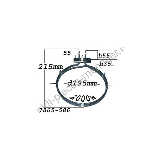 resistance chaleur tournante fagor brandt 77x2543
