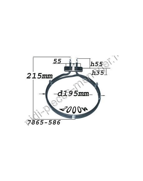 resistance chaleur tournante fagor brandt 77x2543