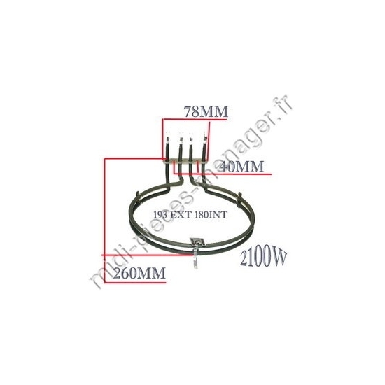 resistance chaleur tournante bosch 471268