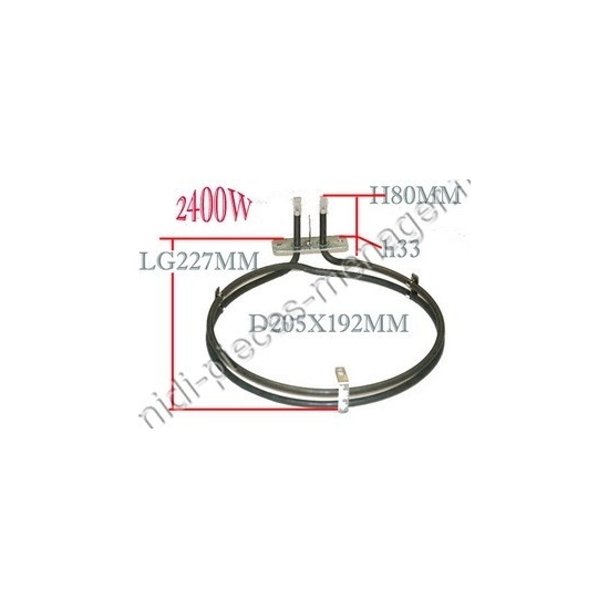 resistance chaleur tournante 2400w whirlpool 481225928106