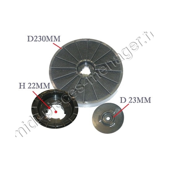 filtre de hotte charbon type F233 ariston c00024469 