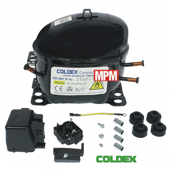 PD130Y.N - compresseur refrigerateur COLDEX R600A - 1/4+