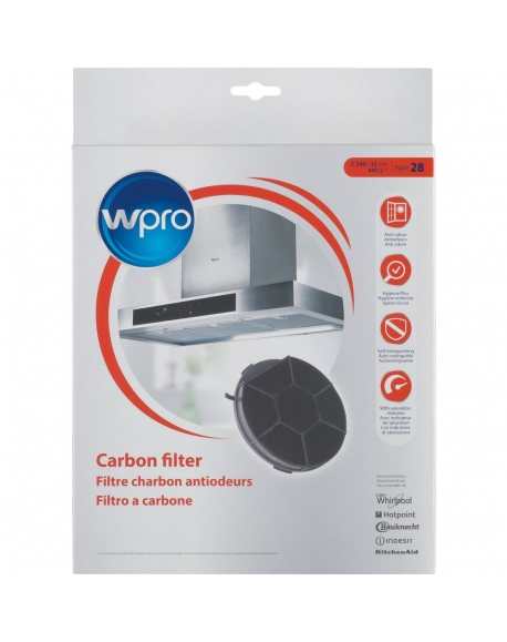 CHF28 - Filtre à charbon antiodeurs - Type 28 - WPRO 484000008576 