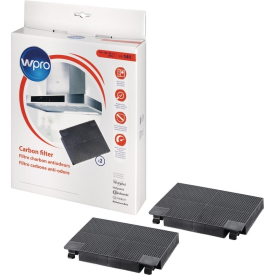 CHF141 - 2 Filtres à charbon antiodeurs - Type D141 - WPRO 484000008781 