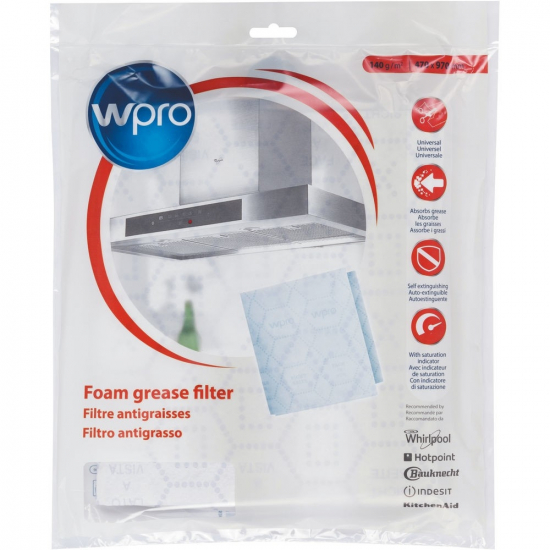 UGF015 - Filtre antigraisse universel hotte aspirante - WPRO 484000008526