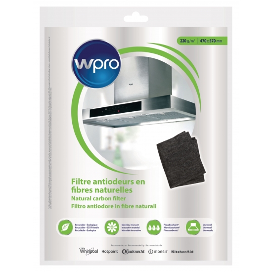 NCF201 - Filtre antiodeurs universel en fibres naturelles hotte aspirante - WPRO 484000008650  