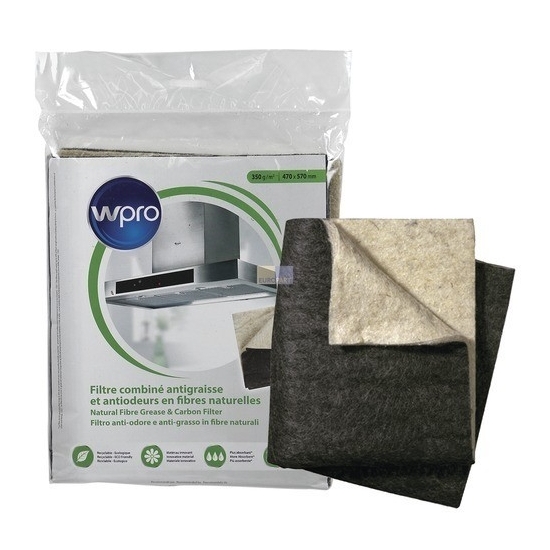 NCF351 - Filtre combiné antigraisse et antiodeurs universel en fibres naturelles WPRO 484000008652