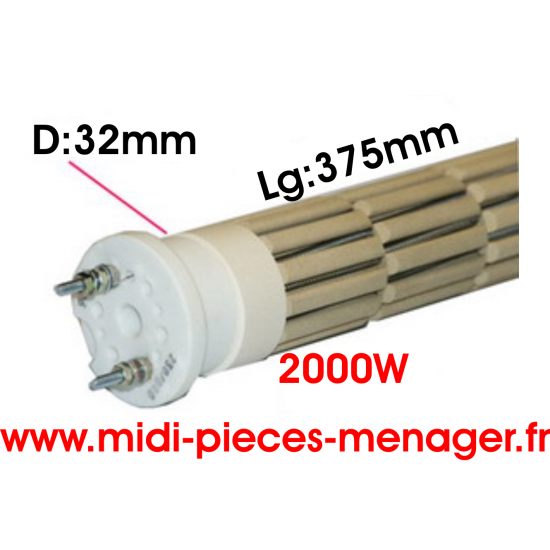 steatite 2000W dia.32mm Lg:375mm