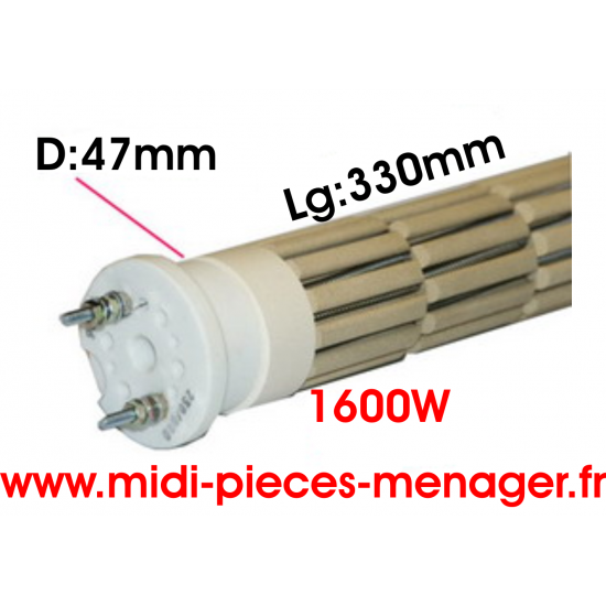 steatite 1600W dia.47mm Lg:330mm