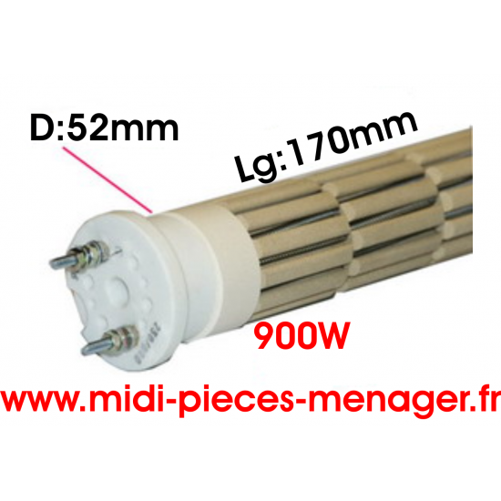 steatite 900W dia.52mm Lg:170mm