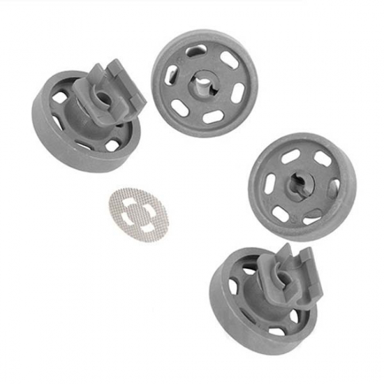 ensemble 4 roulettes pour panier superieur lave vaisselle arthur martin electrolux 50281850003