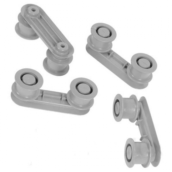 kit de 4 supports pour roulettes pour panier superieur lave vaisselle arthur martin electrolux 50299970009