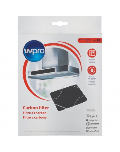 CFW020 - Filtre à charbon antiodeurs - Type 20 - WPRO 484000008571 
