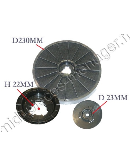 filtre de hotte charbon type F233 ariston c00024469 