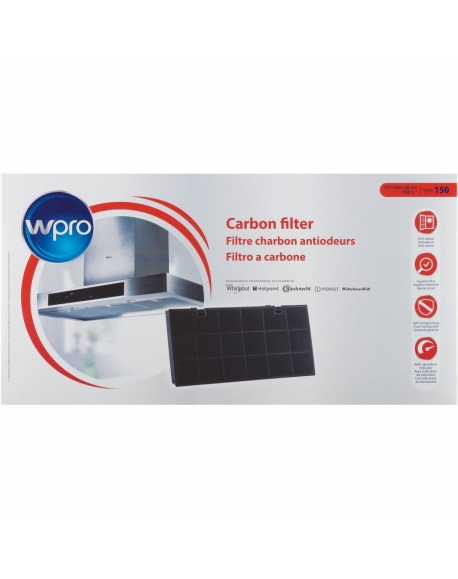 CHF150 - Filtre à charbon antiodeurs hotte aspirante Type 150 - WPRO 484000008580 