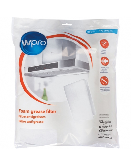 UGF018 - Filtre antigraisse universel hotte aspirante - WPRO 484000008527