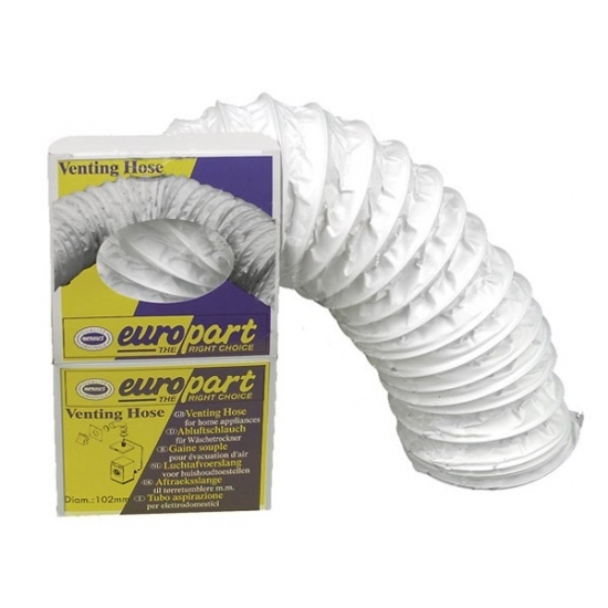 tuyau universel evacuation D100 1.5m + 2 colliers seche linge 0009668