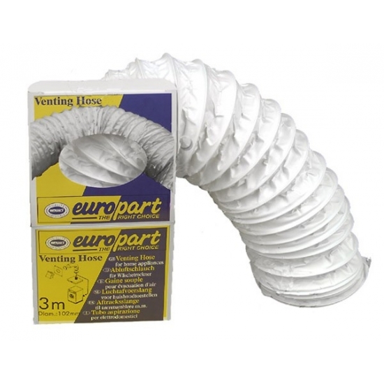 tuyau universel evacuation D100 3m + 2 colliers seche linge 0009669