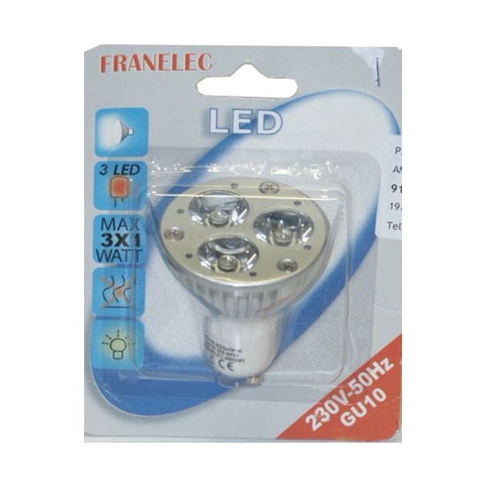 ampoule led GU10 3x1 W