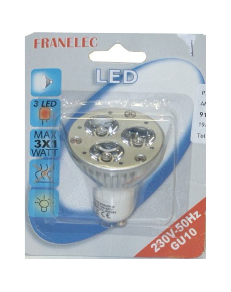 ampoule led GU10 3x1 W