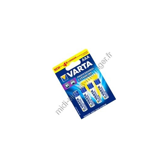pile lithium profesionnal varta AAA 1.5v 2.900mh