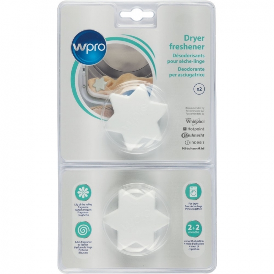 DDS101 - Étoiles parfumées pour sèche-linge - Senteur Muguet  WPRO 484000008542
