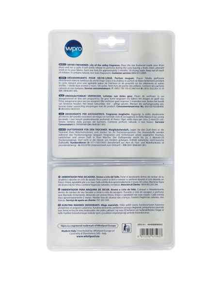 DDS101 - Étoiles parfumées pour sèche-linge - Senteur Muguet  WPRO 484000008542  