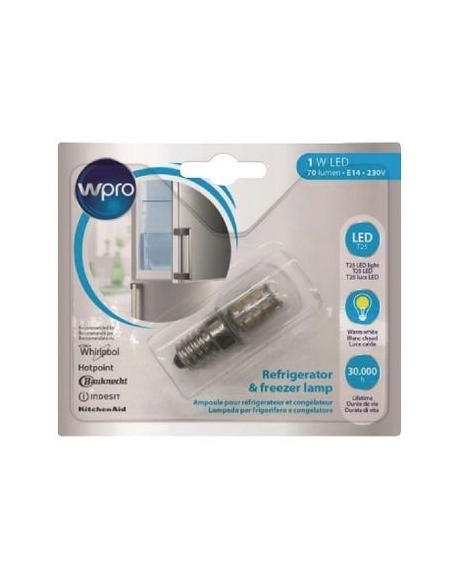 LRF200 - Ampoule LED pour réfrigérateur et congélateur - WPRO 484000008964 