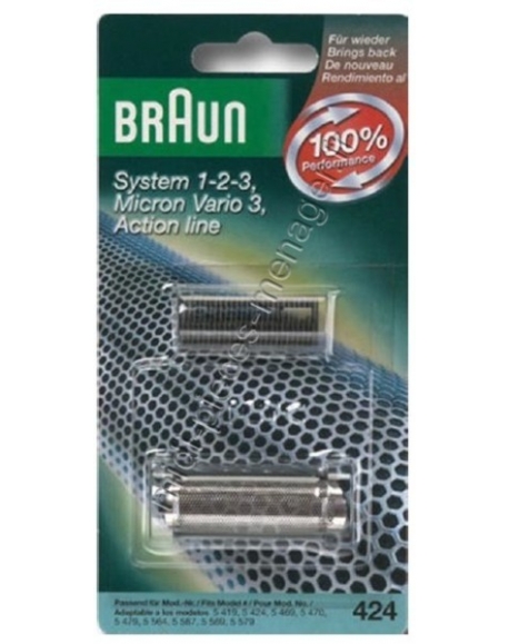 tetes de rasoir braun serie 424