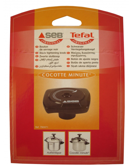 bouton de serrage noir pour cocotte seb authentique actua - 790071
