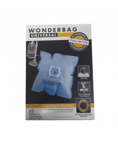 lot de 5 sacs aspirateur wonderbag WB406120