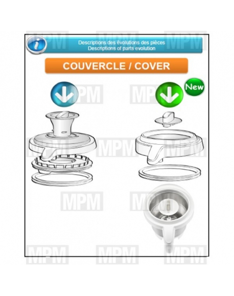 couvercle blanc soup & co LM9 moulinex MS-0a08440