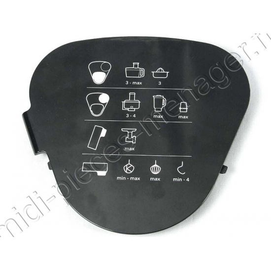 couvercle de sortie vitesse moyenne noir kenwood KM prospero KW714172