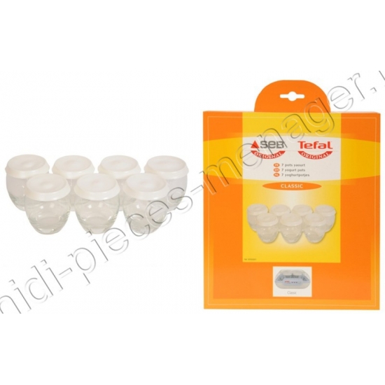 lot de 7 pot yaourtière seb xf950001