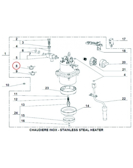 thermostat 95 degré cafetiere expresso magimix 503764