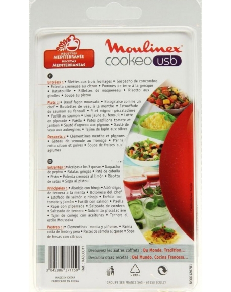 cle USB 25 recettes mediterranee cuiseur cookeo moulinex XA600011