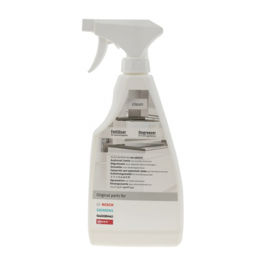 spray nettoyant et degraissant 500ml pour hottes, fours bosch siemens 00311781