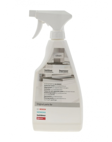 spray nettoyant et degraissant 500ml pour hottes, fours bosch siemens 00311781