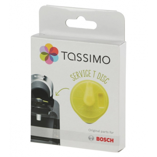 T-Disc de service jaune avec code barres cafetiere TASSIMO bosch siemens 00576836
