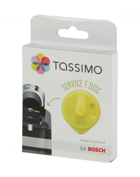 T-Disc de service jaune avec code barres cafetiere TASSIMO bosch siemens 00576836