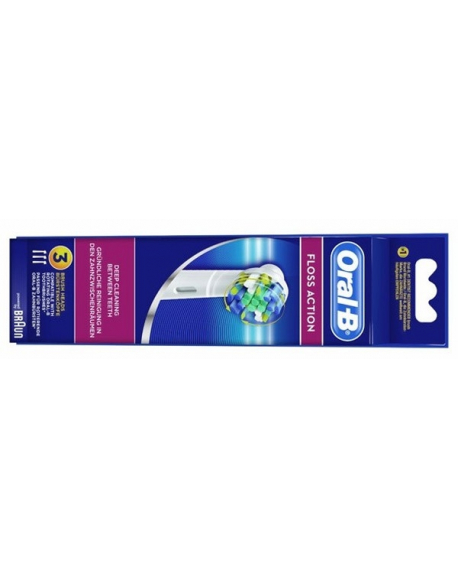 kit de 3 brossettes Floss Action EB25 Oral-B braun 64708766