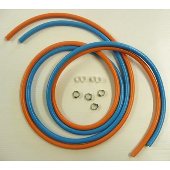 TUYAU O2 BUTANE + COLLIERS + CLIP 1.5M COXYNEL OXYPOWER SIROCCO ZEPHYR chalumeau campingaz 17493