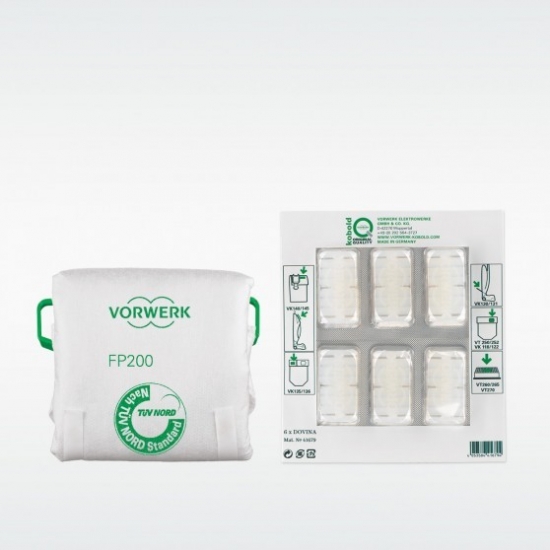 6 sacs filtres + 6 pastilles dovina pour kobold VK200 VORWERK - 5220