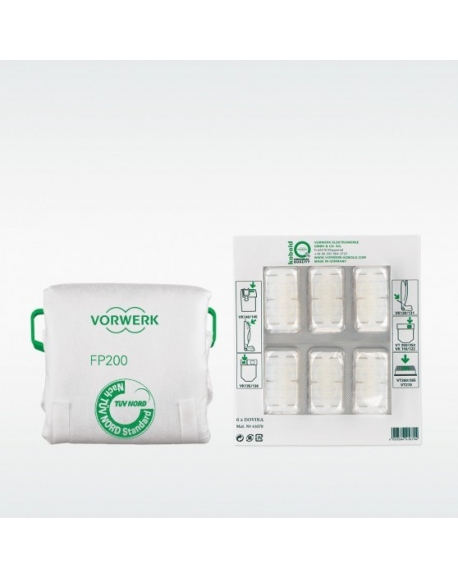 6 sacs filtres + 6 pastilles dovina pour kobold VK200 VORWERK - 5220