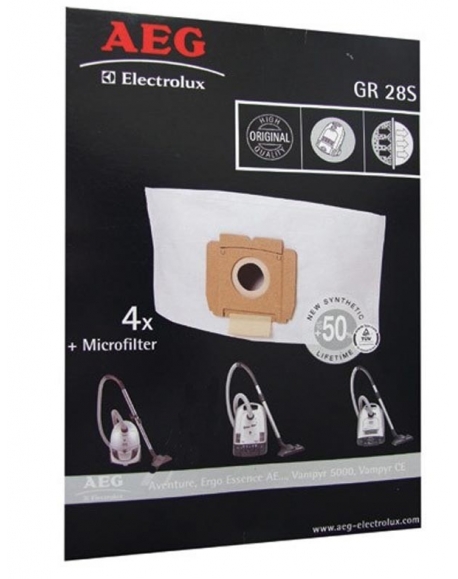 kit de 4 sacs mircofiltre aspirateur GR28S AEG ELECTROLUX  9002565423